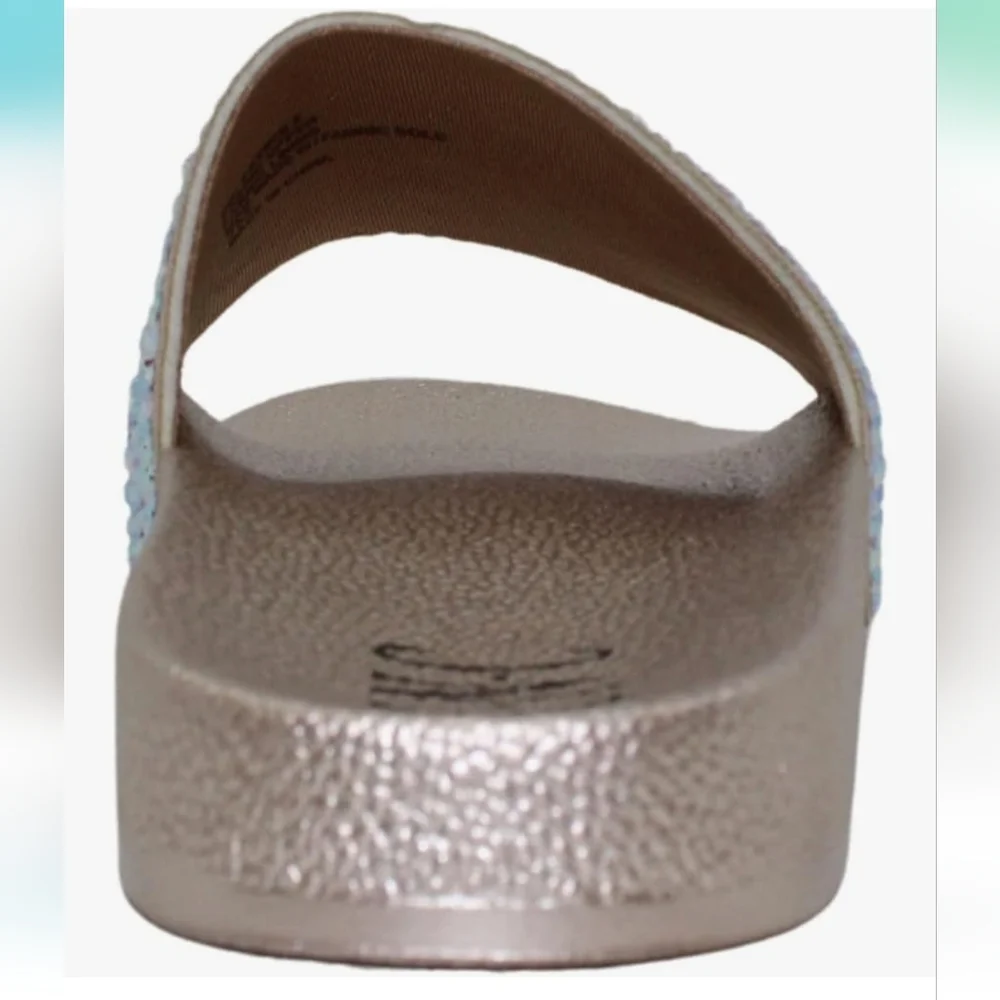 INC Women's Rhinestone Pool Sandal Size 8 Silver - Picture 3 of 3